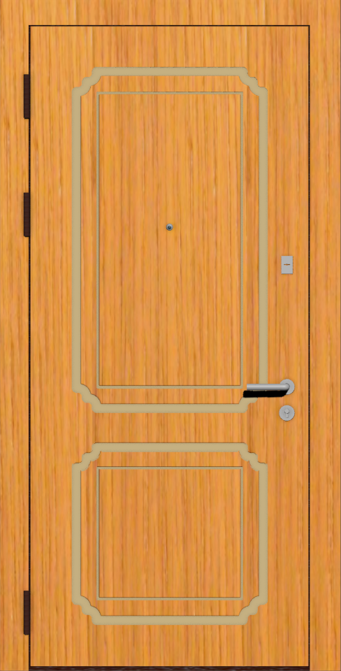 Стальная дверь МДФ Шпон дуб рыжий D2
